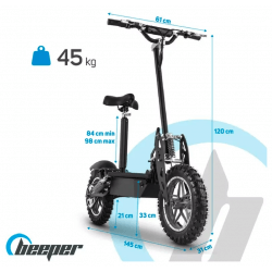 Trottinette électrique Cross - BEEPER FX1000 - 1000W - Batterie Plomb - 36V  - Cdiscount Sport