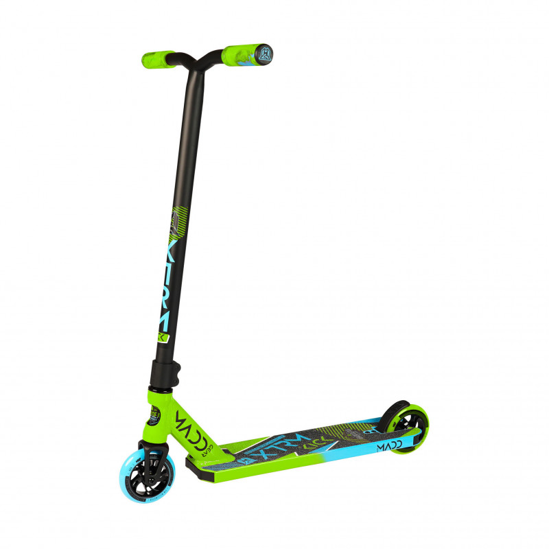 trottinette madd kick extreme vert bleu